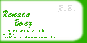 renato bocz business card